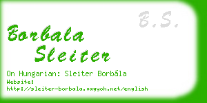 borbala sleiter business card